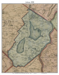 Auburn, Maine 1858 Old Town Map Custom Print - Androscoggin Co.