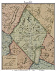 Greene, Maine 1858 Old Town Map Custom Print - Androscoggin Co.