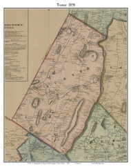 Turner, Maine 1858 Old Town Map Custom Print - Androscoggin Co.