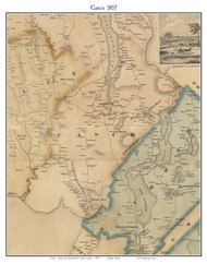 Casco, Maine 1857 Old Town Map Custom Print - Cumberland Co.