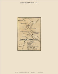 Cumberland Center, Maine 1857 Old Town Map Custom Print - Cumberland Co.