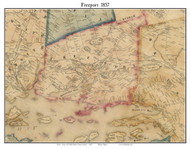 Freeport, Maine 1857 Old Town Map Custom Print - Cumberland Co.