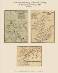Bartol's Point Landing & Village, Strout's Point Village, Harraseeket Landing, Maine 1857 Old Town Map Custom Print - Cumberland Co.