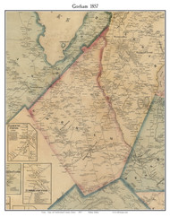 Gorham, Maine 1857 Old Town Map Custom Print - Cumberland Co.