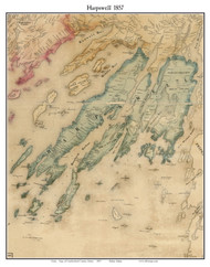 Harpswell, Maine 1857 Old Town Map Custom Print - Cumberland Co.