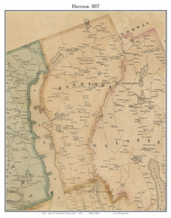 Harrison, Maine 1857 Old Town Map Custom Print - Cumberland Co.