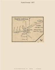 North Pownal, Maine 1857 Old Town Map Custom Print - Cumberland Co.