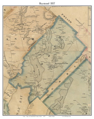 Raymond, Maine 1857 Old Town Map Custom Print - Cumberland Co.