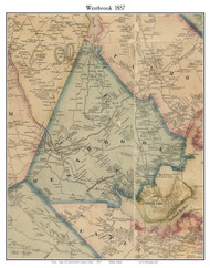 Westbrook, Maine 1857 Old Town Map Custom Print - Cumberland Co.