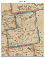 Freeman, Maine 1861 Old Town Map Custom Print - Franklin Co.