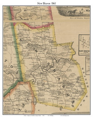 New Sharon, Maine 1861 Old Town Map Custom Print - Franklin Co.
