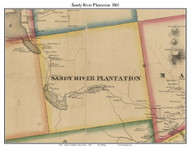 Sandy River Plantation, Maine 1861 Old Town Map Custom Print - Franklin Co.