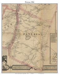 Pittston, Maine 1856 Old Town Map Custom Print - Kennebec Co.