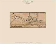 North Jefferson, Maine 1857 Old Town Map Custom Print - Lincoln Co.