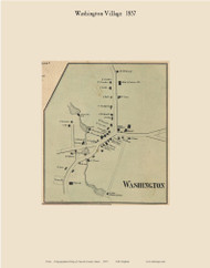 Washington Village, Maine 1857 Old Town Map Custom Print - Lincoln Co.