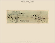Whitefield Village, Maine 1857 Old Town Map Custom Print - Lincoln Co.