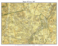 Bangor & Veazie, Maine 1859 Old Town Map Custom Print - Penobscot Co.