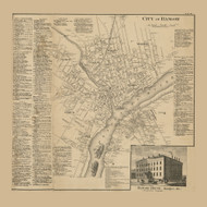 Bangor City, Maine 1859 Old Town Map Custom Print - Penobscot Co.