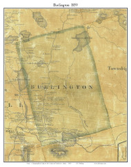 Burlington, Maine 1859 Old Town Map Custom Print - Penobscot Co.