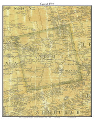 Carmel, Maine 1859 Old Town Map Custom Print - Penobscot Co.