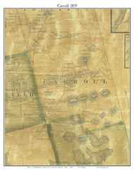 Carroll, Maine 1859 Old Town Map Custom Print - Penobscot Co.