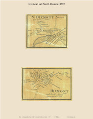 Dixmont Village & North Dixmont, Maine 1859 Old Town Map Custom Print - Penobscot Co.