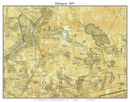Eddington, Maine 1859 Old Town Map Custom Print - Penobscot Co.