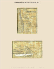 Eddington Bend & East Eddington, Maine 1859 Old Town Map Custom Print - Penobscot Co.