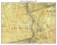 Edinburg & Passadumkeag, Maine 1859 Old Town Map Custom Print - Penobscot Co.