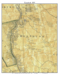 Greenbush, Maine 1859 Old Town Map Custom Print - Penobscot Co.