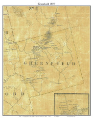 Greenfield, Maine 1859 Old Town Map Custom Print - Penobscot Co.