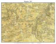 Hampden, Maine 1859 Old Town Map Custom Print - Penobscot Co.