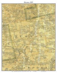 Hermon, Maine 1859 Old Town Map Custom Print - Penobscot Co.