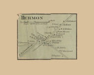 Hermon Village, Maine 1859 Old Town Map Custom Print - Penobscot Co.