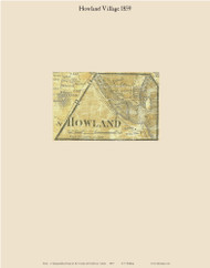 Howland Village, Maine 1859 Old Town Map Custom Print - Penobscot Co.