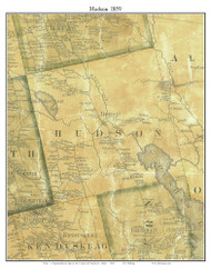 Hudson, Maine 1859 Old Town Map Custom Print - Penobscot Co.