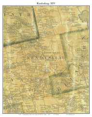 Kenduskeag, Maine 1859 Old Town Map Custom Print - Penobscot Co.