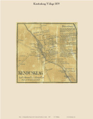 Kenduskeag Village, Maine 1859 Old Town Map Custom Print - Penobscot Co.