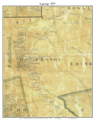 La Grange, Maine 1859 Old Town Map Custom Print - Penobscot Co.