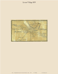 Levant Village, Maine 1859 Old Town Map Custom Print - Penobscot Co.