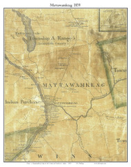 Mattawamkeag, Maine 1859 Old Town Map Custom Print - Penobscot Co.