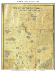Wildlands - North Penobscot, Maine 1859 Old Town Map Custom Print - Penobscot Co.