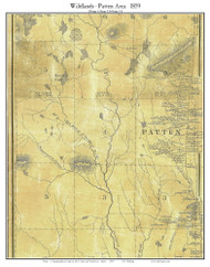 Wildlands - Patten Area, Maine 1859 Old Town Map Custom Print - Penobscot Co.