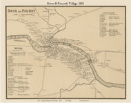 Dover Village & Foxcroft Village, Maine 1858 Old Town Map Custom Print - Piscataquis Co.