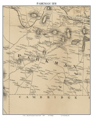 Parkman, Maine 1858 Old Town Map Custom Print - Piscataquis Co.
