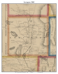 Lexington, Maine 1860 Old Town Map Custom Print - Somerset Co.