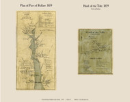 Plan of Part of Belfast & Head of the Tide, Maine 1859 Old Town Map Custom Print - Waldo Co.