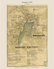Rockport - Camden, Maine 1859 Old Town Map Custom Print - Waldo Co.