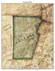 Freedom, Maine 1859 Old Town Map Custom Print - Waldo Co.