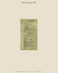 Morrill Village, Maine 1859 Old Town Map Custom Print - Waldo Co.